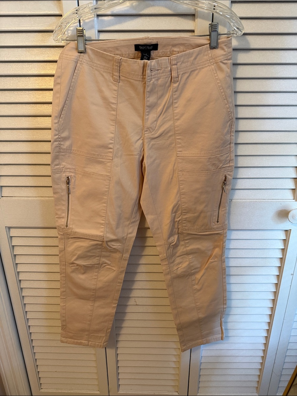 White House Black Market Women's Beige Cargo Pants